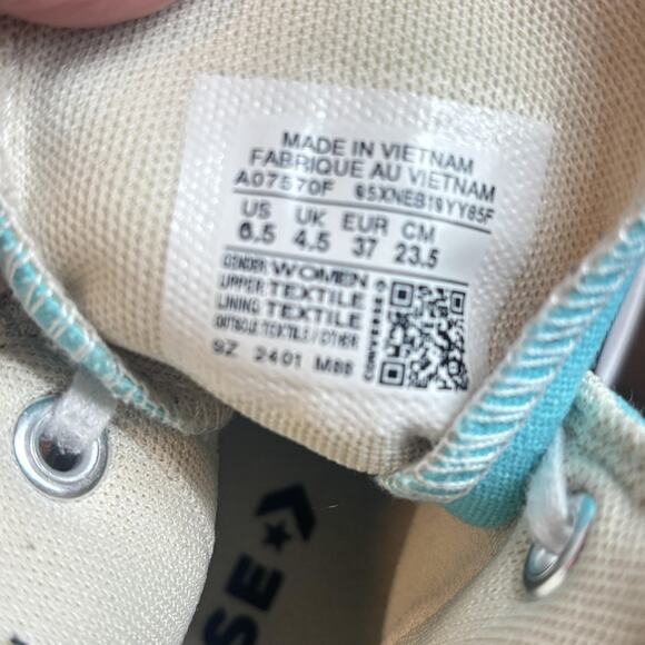 Converse Shoes Womens 6.5 Blue Chuck Taylor All Star High Top Platform Sneakers - Picture 9 of 9